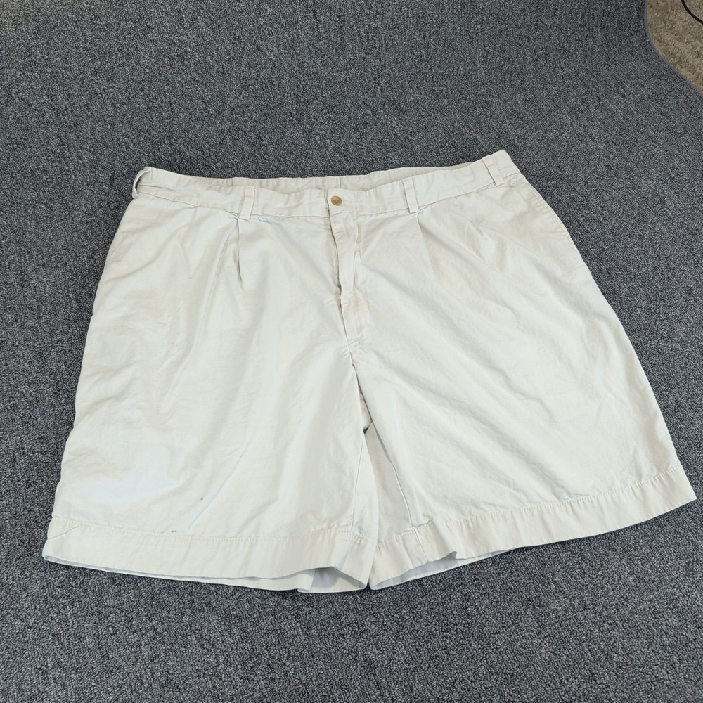 Bills Khakis Mens Shorts 44 Cotton Cream White Pleated M2PS Relaxed Made in USA